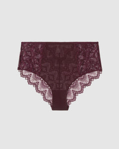 Lace Highwaist Briefs Cherry