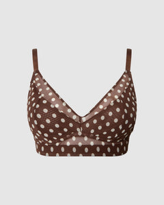 Mesh Support+ Bra Brown Dot