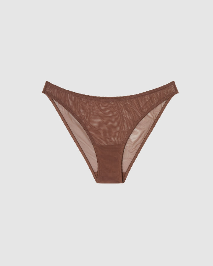 Mesh Bikini Briefs Mocha