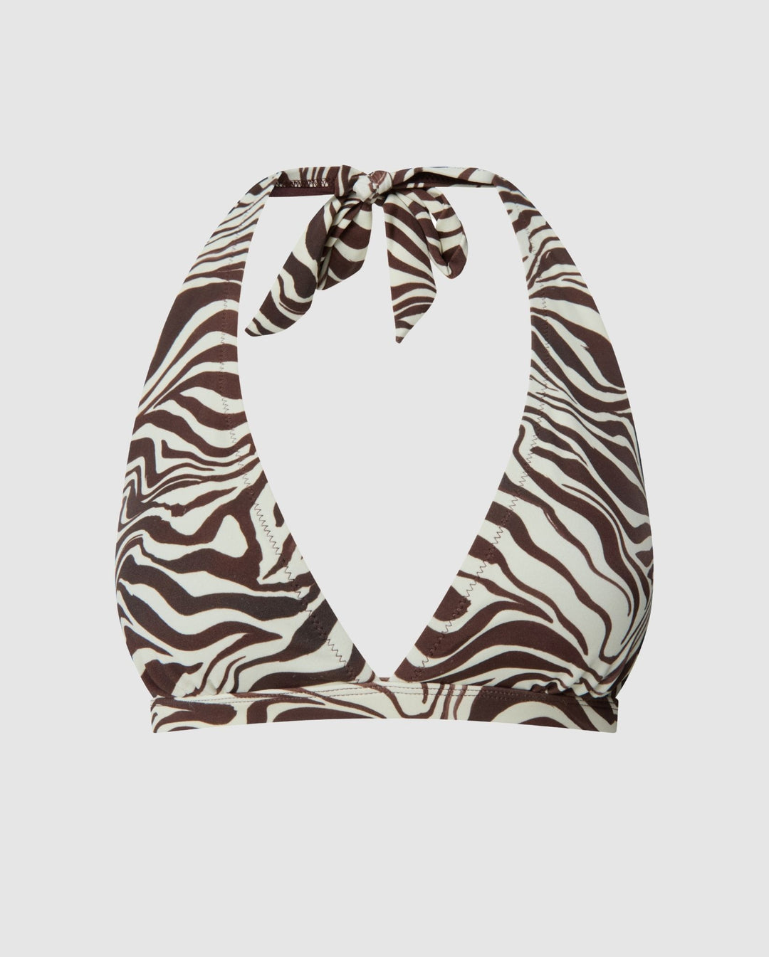 Halter Bikini Top Zebra