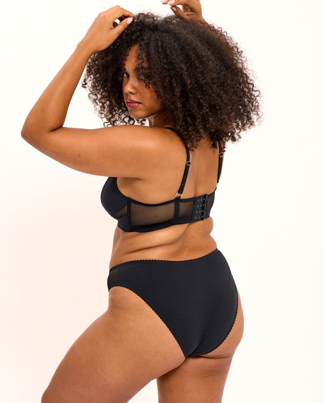 Opaque Mesh Balconette Black