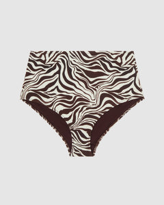 Highwaist Bikini Briefs Zebra