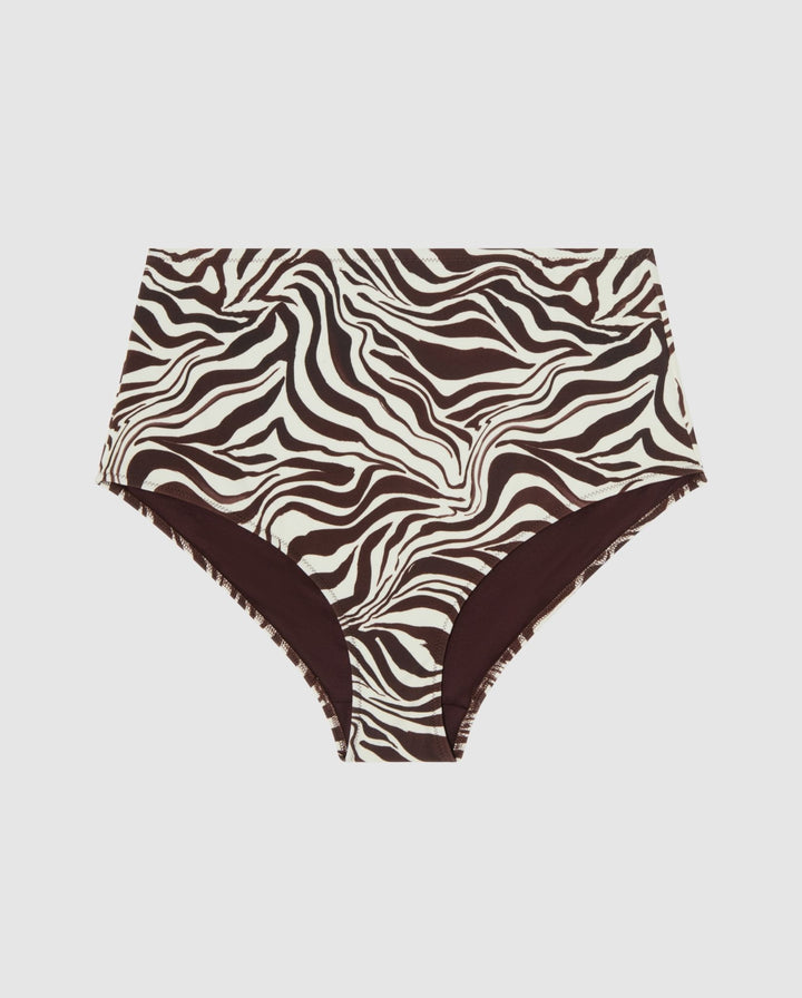 Highwaist Bikini Briefs Zebra