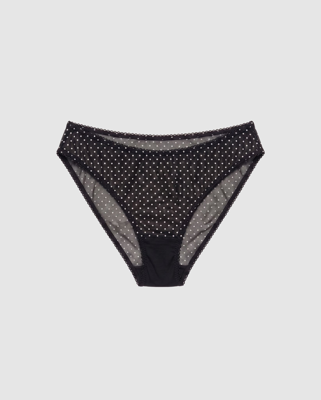 Mesh Dipped Midi Briefs Black/White