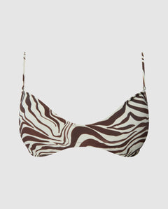 Shaped Bikini Top Zebra