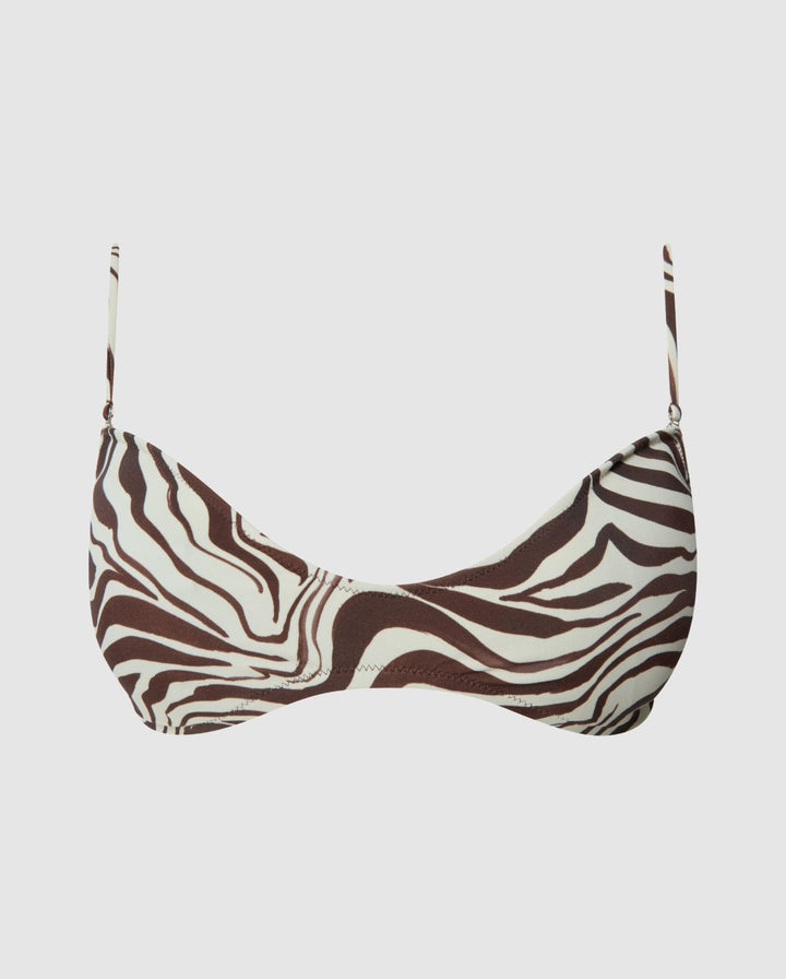 Shaped Bikini Top Zebra