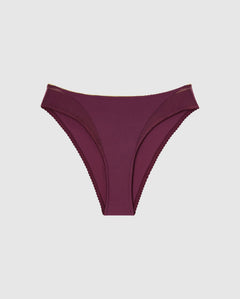 Opaque Mesh Midi Briefs Cherry