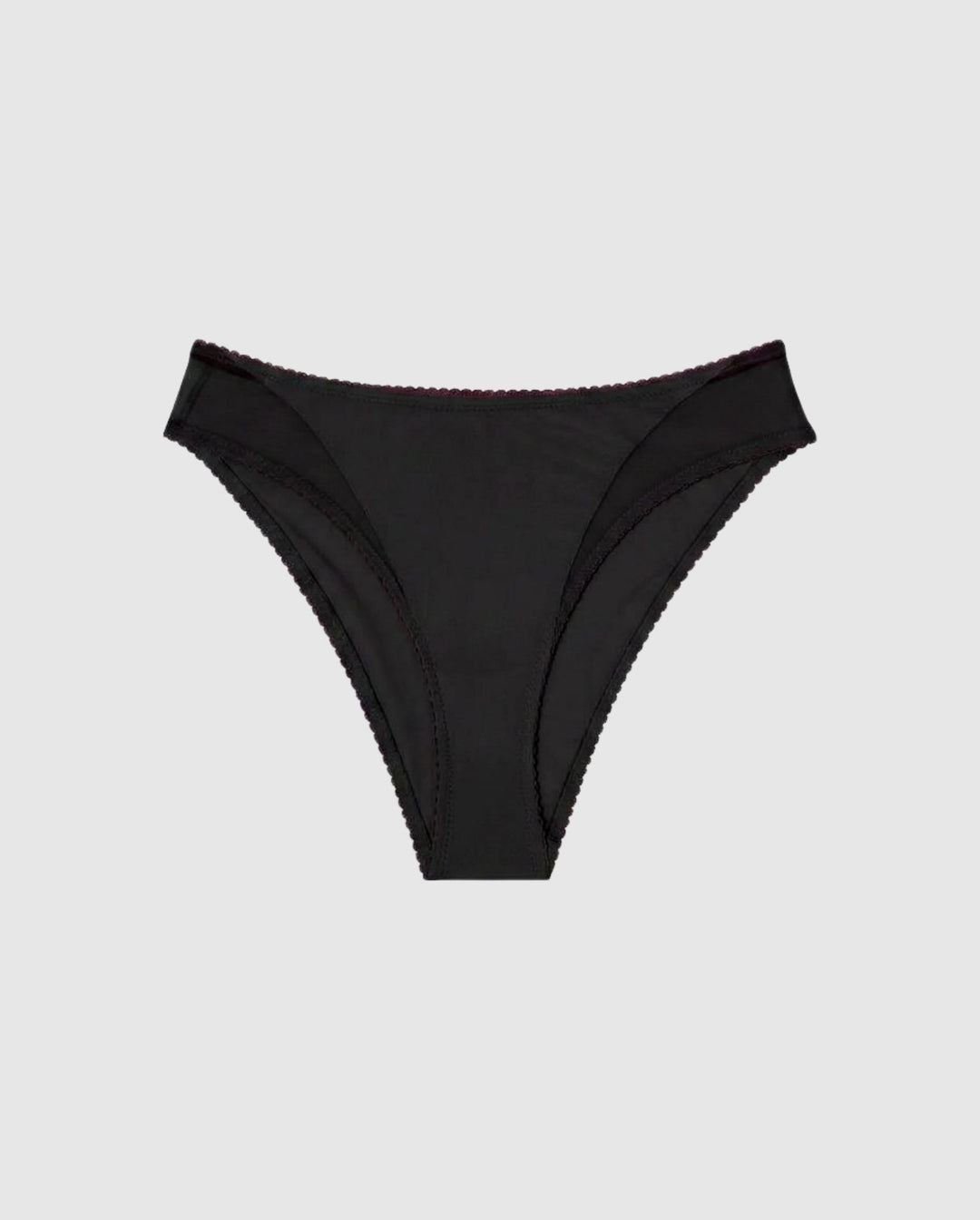 Opaque Mesh Midi Briefs Black