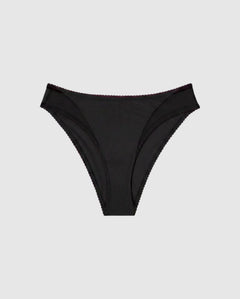 Opaque Mesh Midi Briefs Black