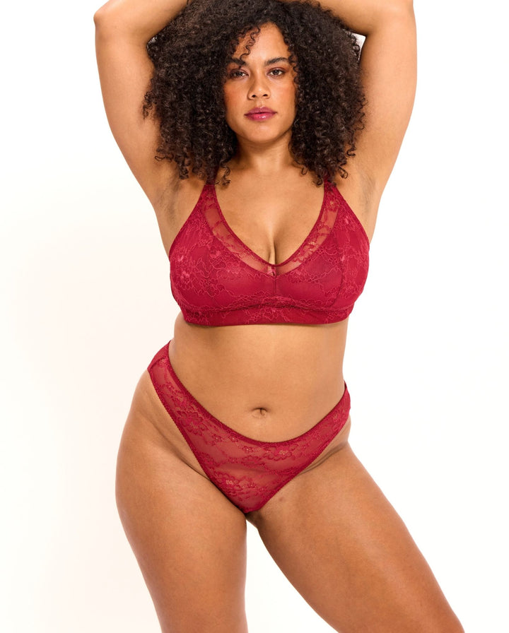 Lace Support+ Bra Rumba Red