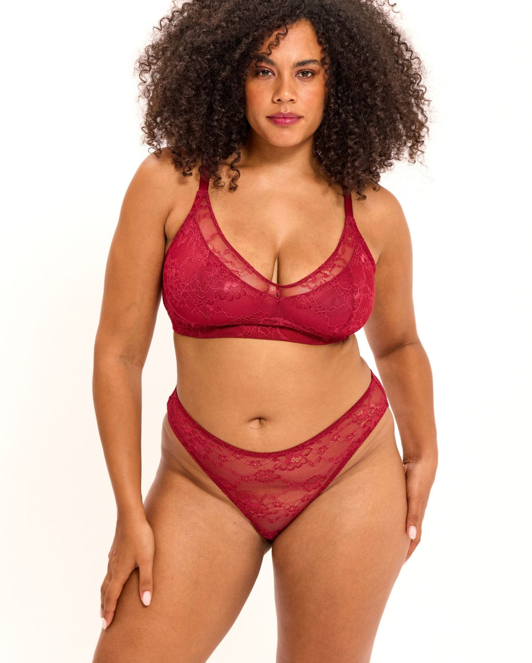 Lace Support+ Bra Rumba Red