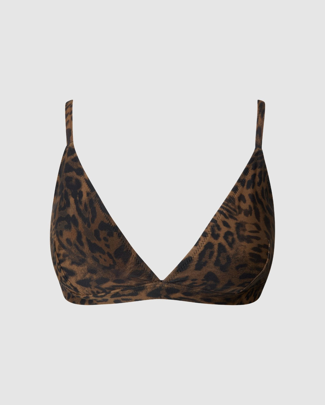 Triangle Bikini Top Dark Leopard
