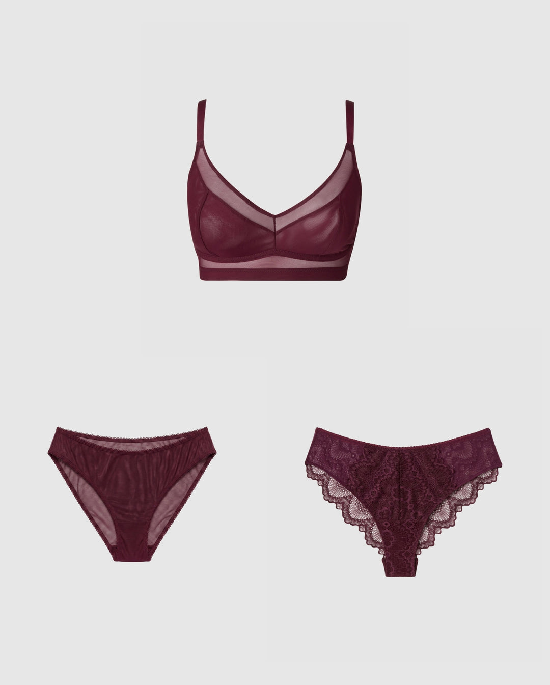 Cherry Lace Trio Set