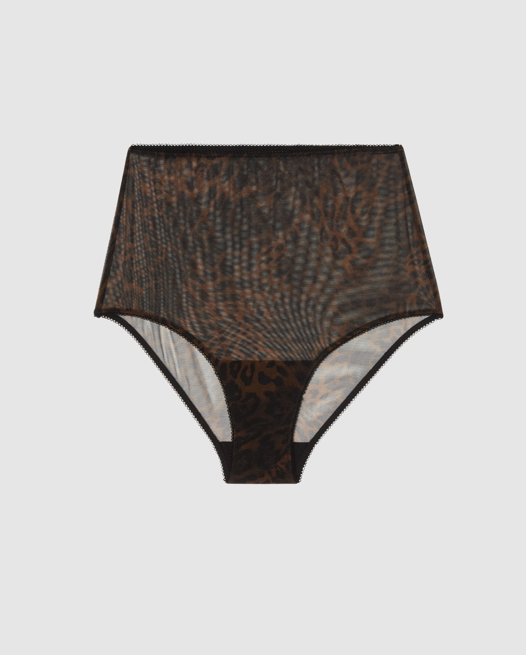 Mesh Highwaist Briefs Dark Leopard