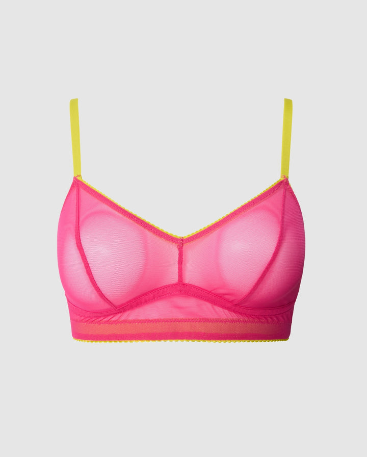 Mesh Balconette Fuchsia