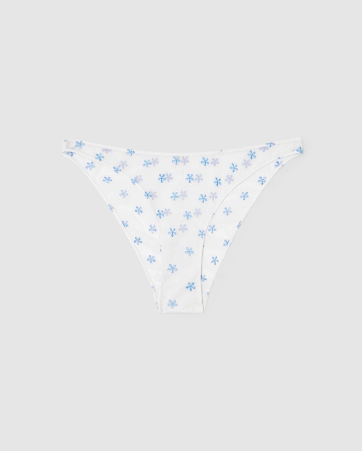 Mesh Bikini Briefs Cream/Baby Blue
