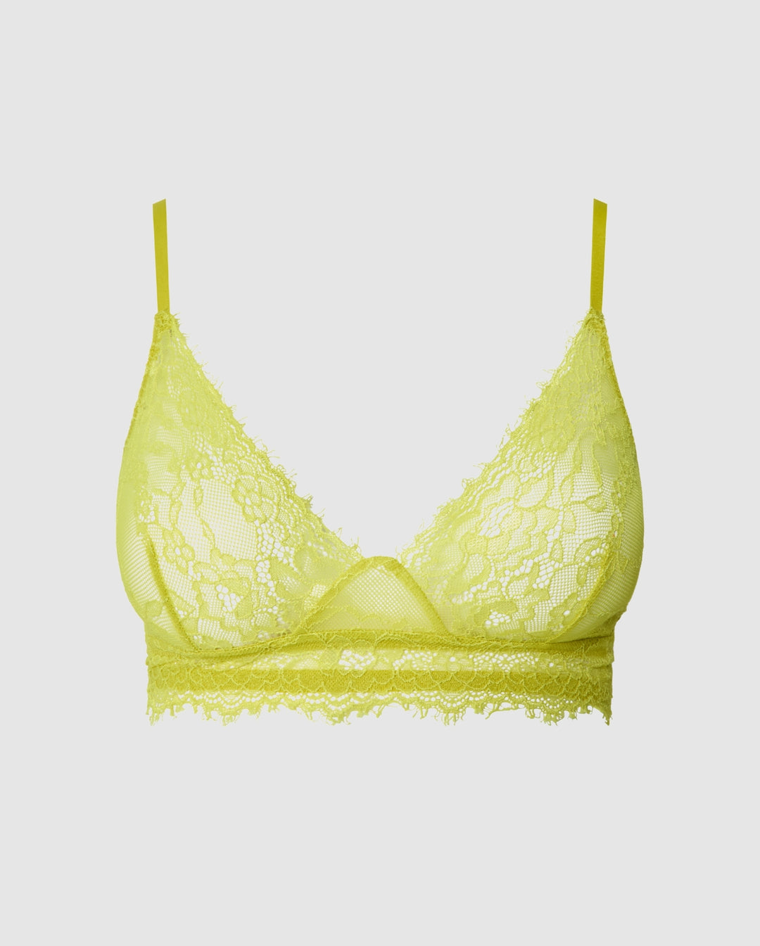 Lace Triangle Scoop Bralette Citrus Bloom