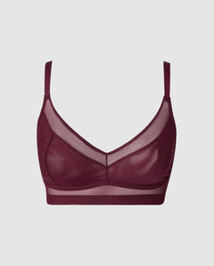 Mesh Support Bra Cherry