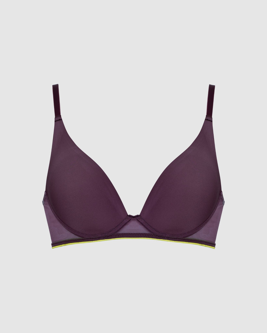Micro Mesh Underwired Bra Plum