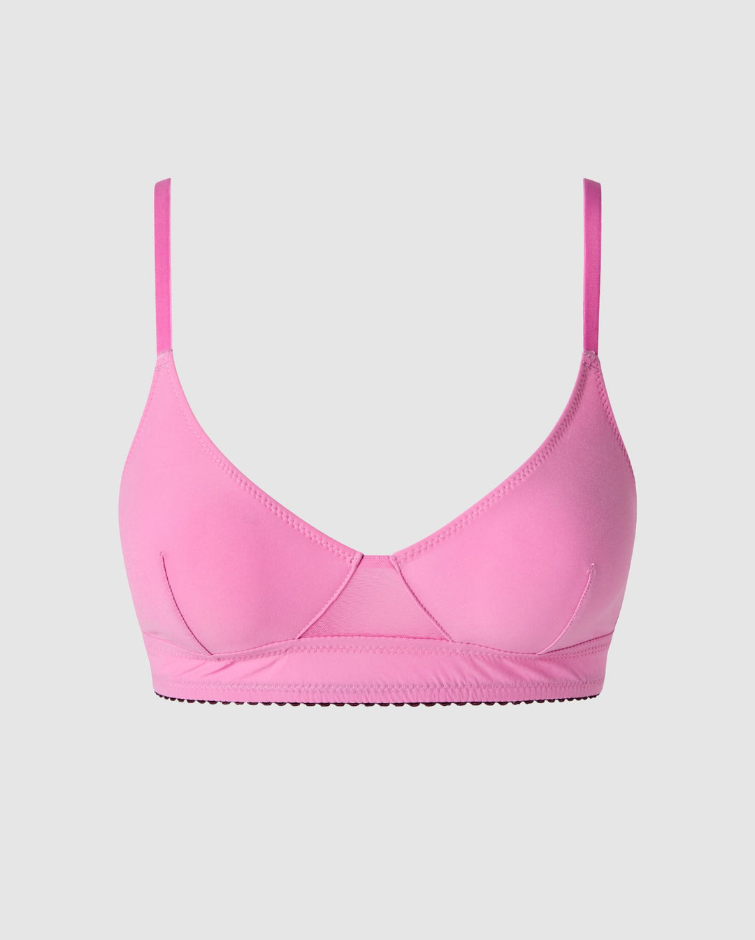 Opaque Triangle Scoop Bralette Candy Pink