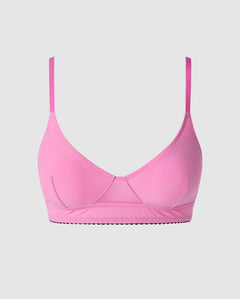 Opaque Triangle Scoop Bralette Candy Pink