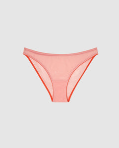 Mesh Bikini Briefs Peach Rose
