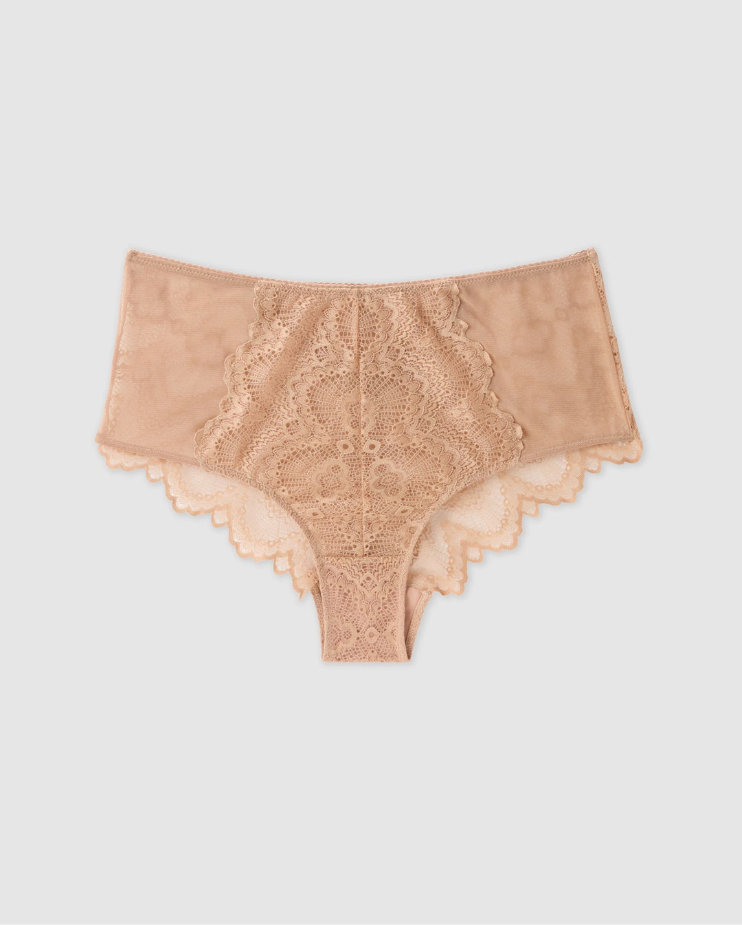 Lace Highwaist Briefs Warm Nude