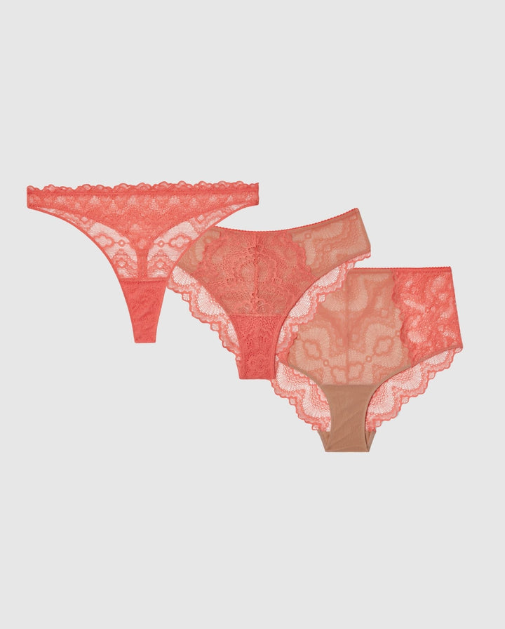 Mixed Lace Pack Coral