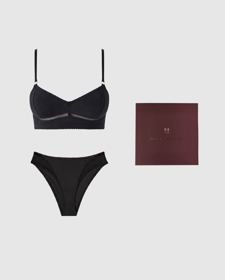 Black Opaque Mesh Gift Set