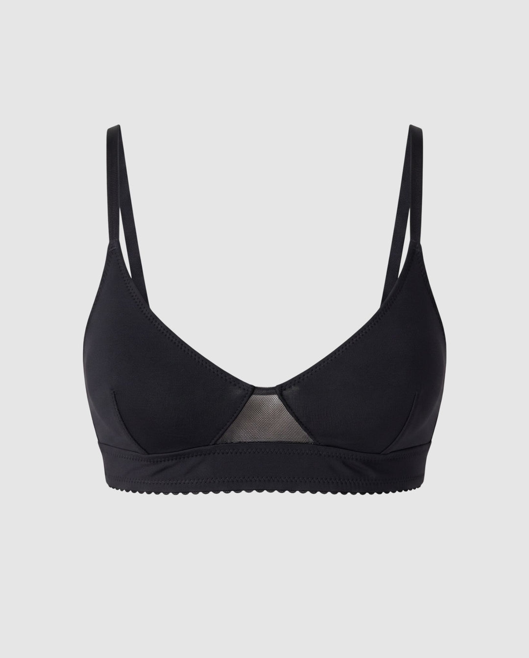 Opaque Triangle Scoop Bralette Black
