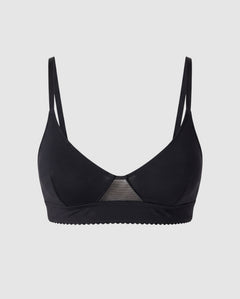Opaque Triangle Scoop Bralette Black