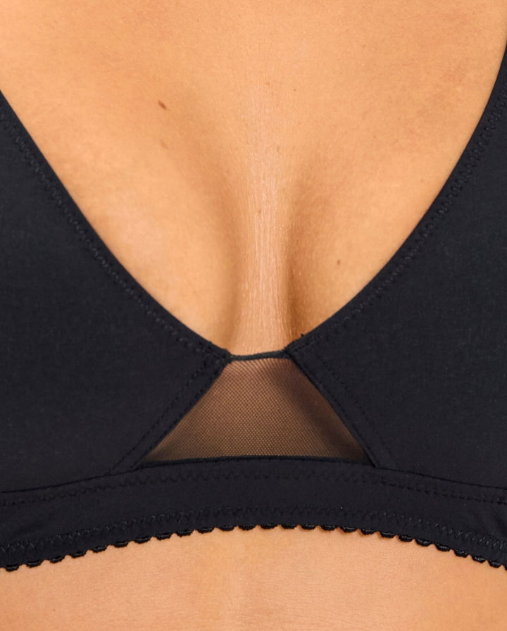 Opaque Triangle Scoop Bralette Black