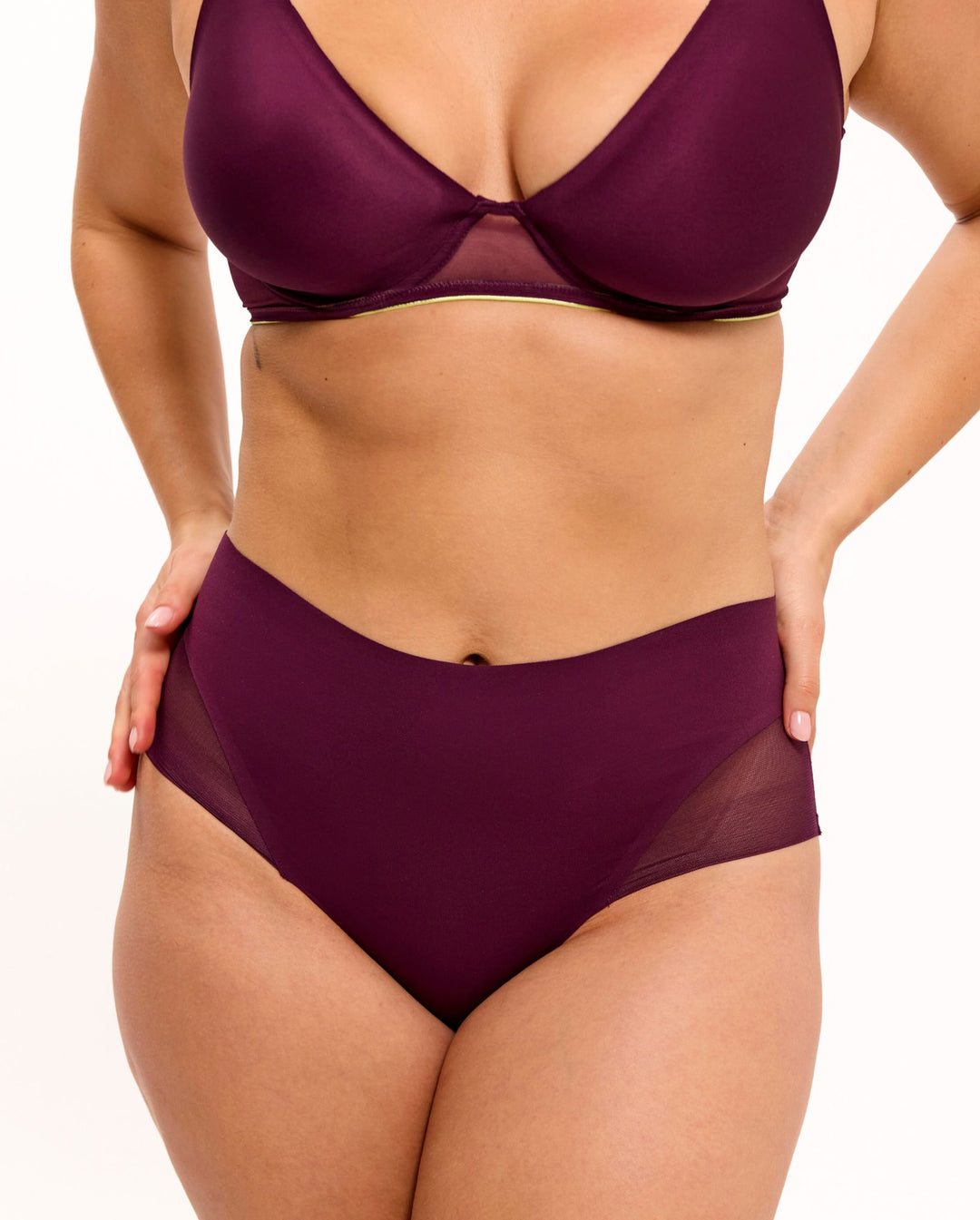 Micro Mesh Midi Hipster Plum