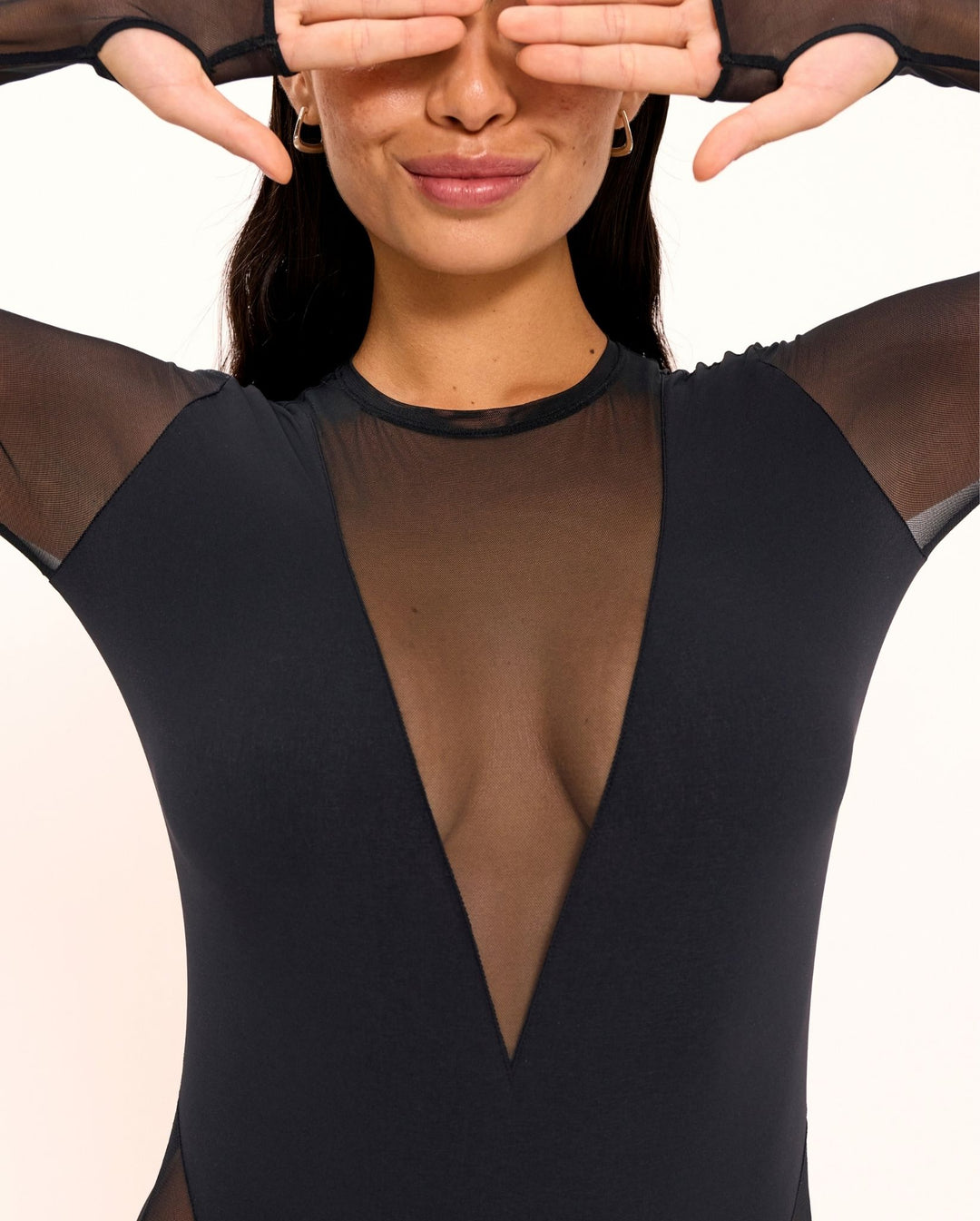 Opaque Mesh Body Black