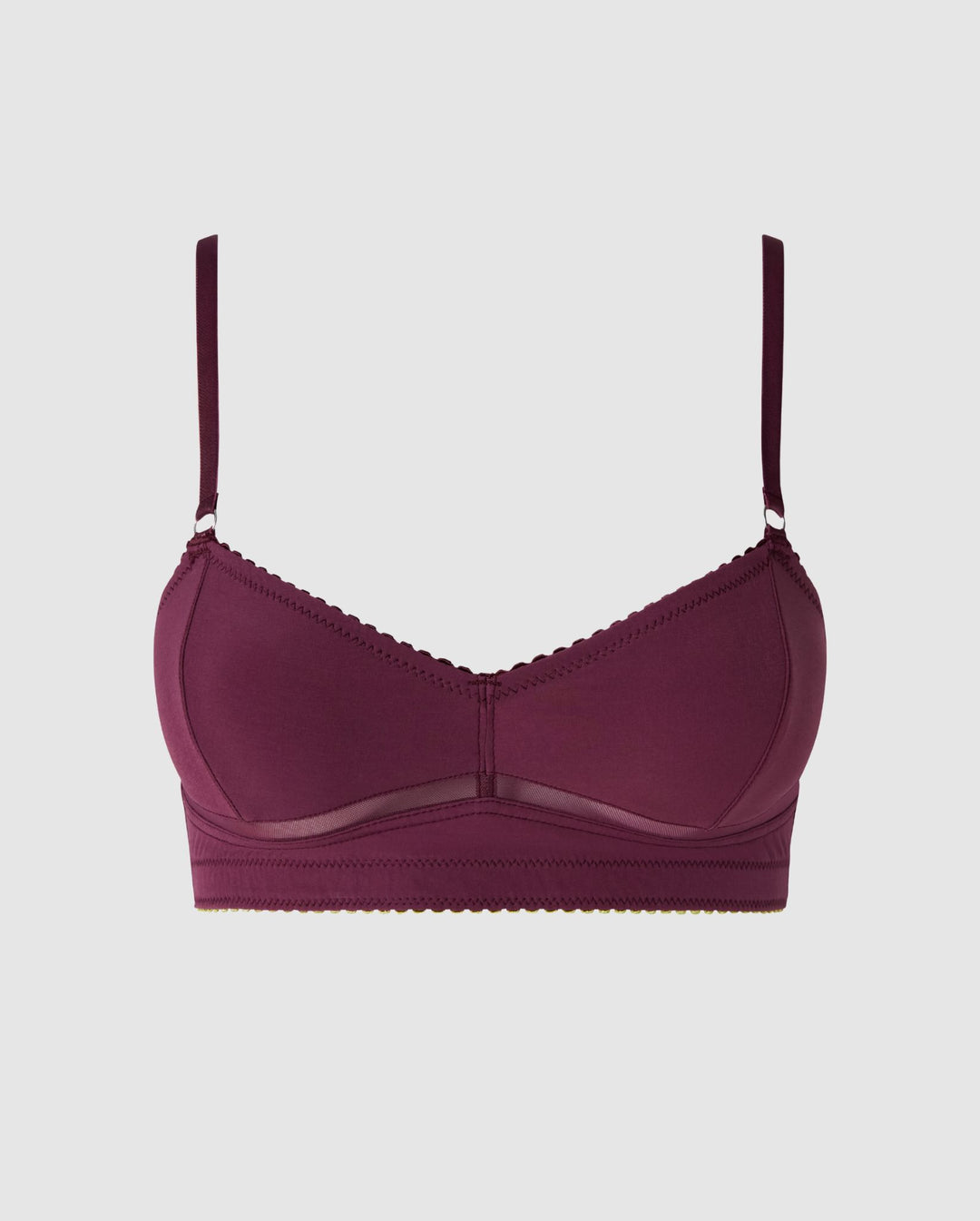 Opaque Mesh Balconette Cherry