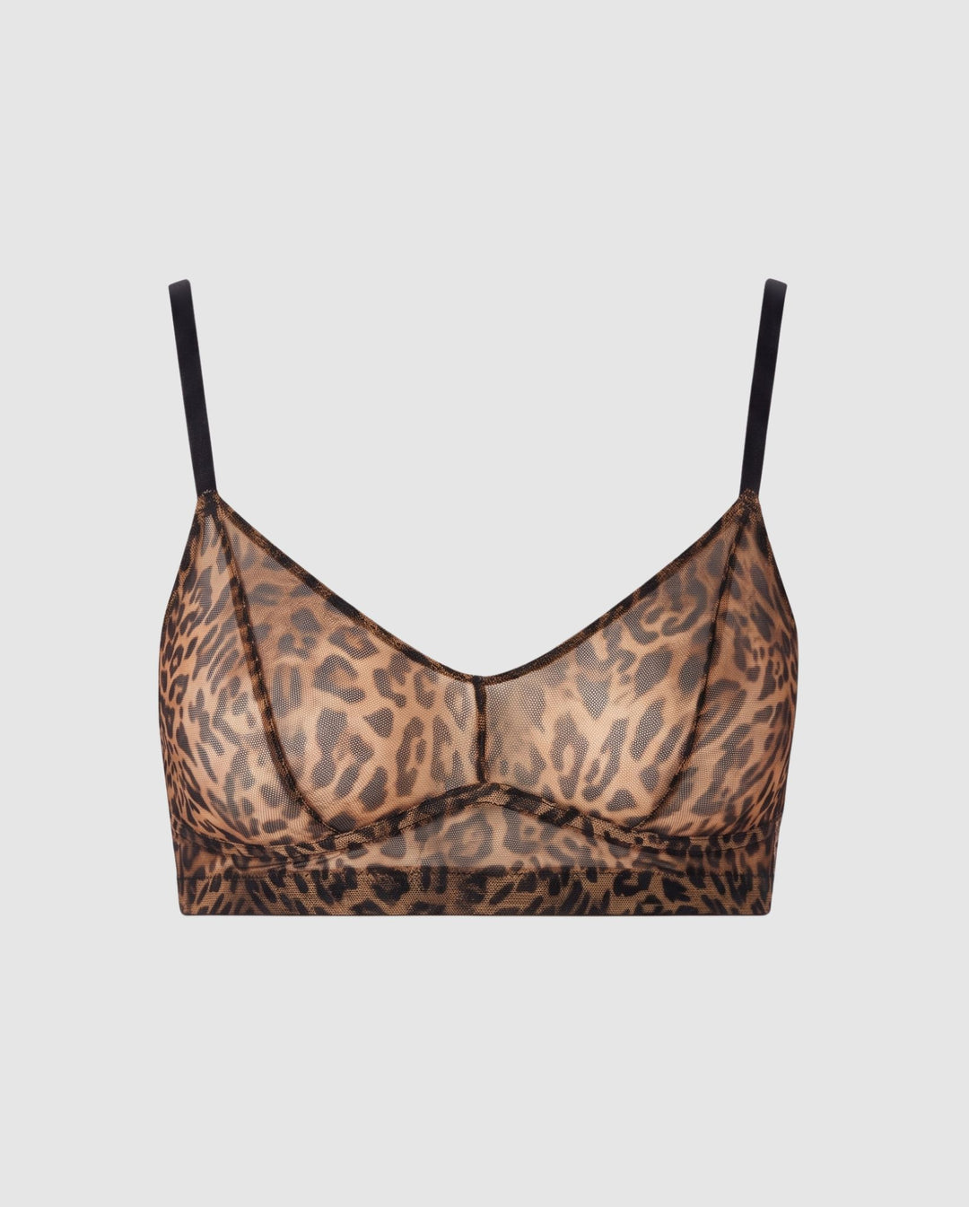 Mesh Balconette Dark Leopard