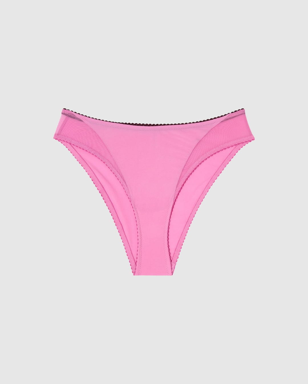 Opaque Mesh Midi Briefs Candy Pink