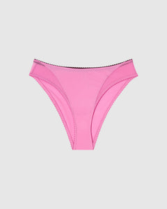 Opaque Mesh Midi Briefs Candy Pink
