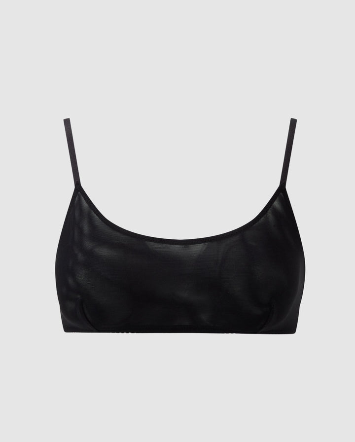 Mesh Scoop Bralette Black