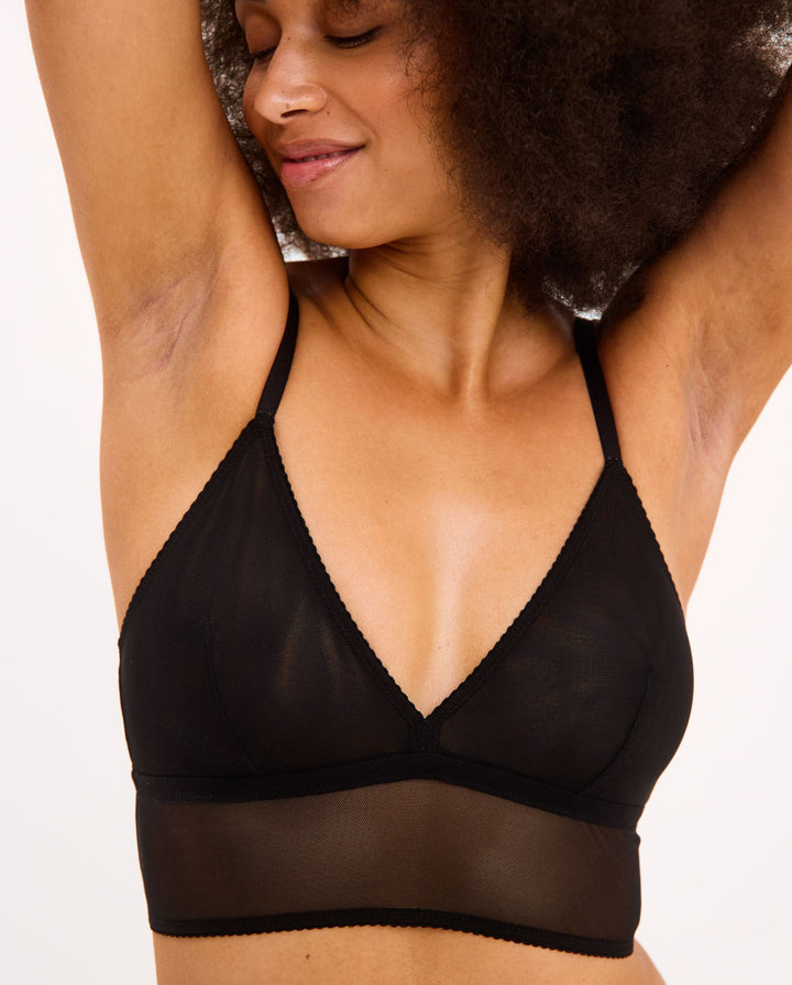 Mesh Triangle Top Black