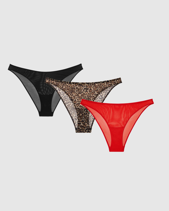 Mesh Bikini Briefs 3-Pack Multicolor