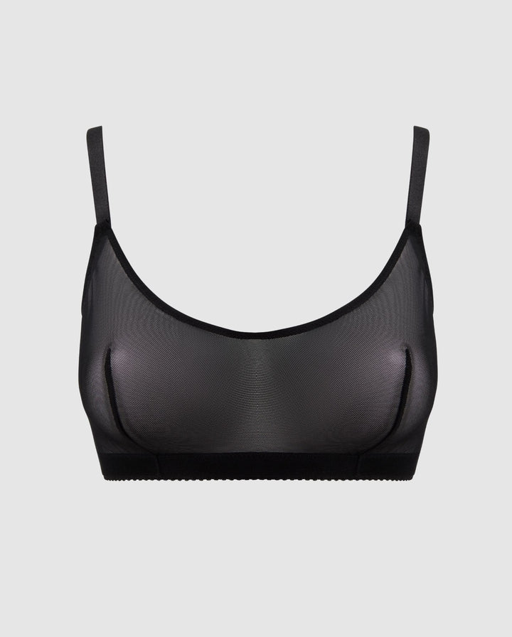 Mesh Scoop+ Bralette Black