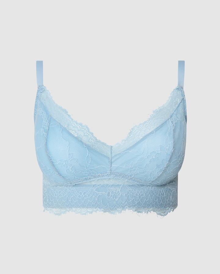 Lace Support Bra Sky
