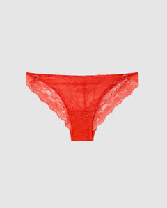 Lace Tanga Briefs Fiery Red