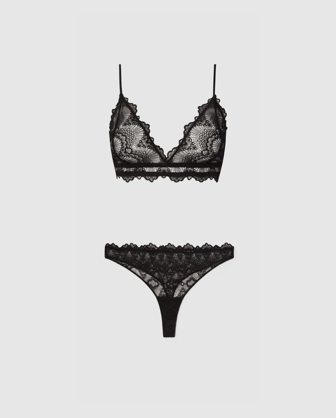 Black Lace Duo Set