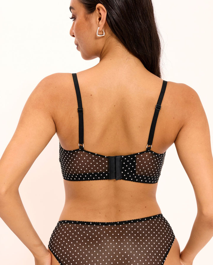 Mesh Balconette Black/White