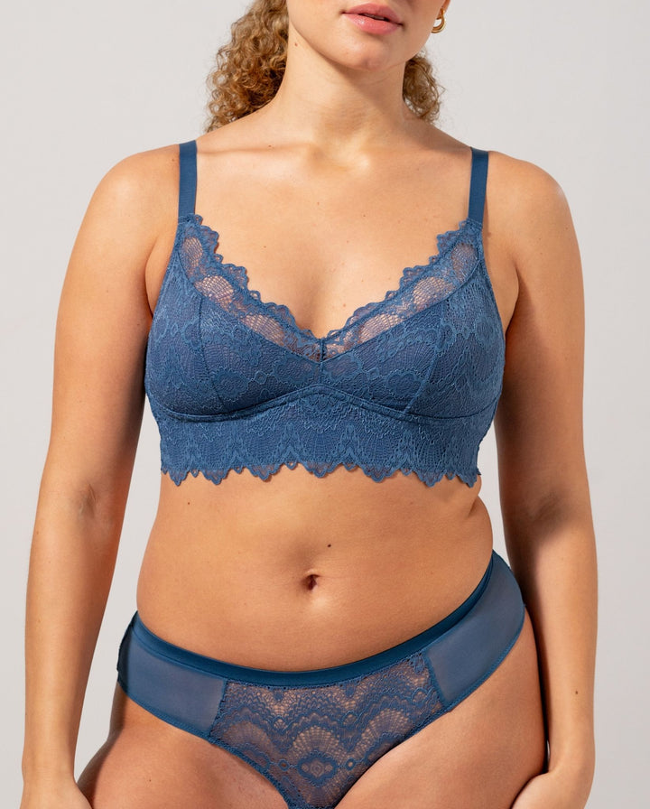 Lace Support+ Bralette Faded Blue