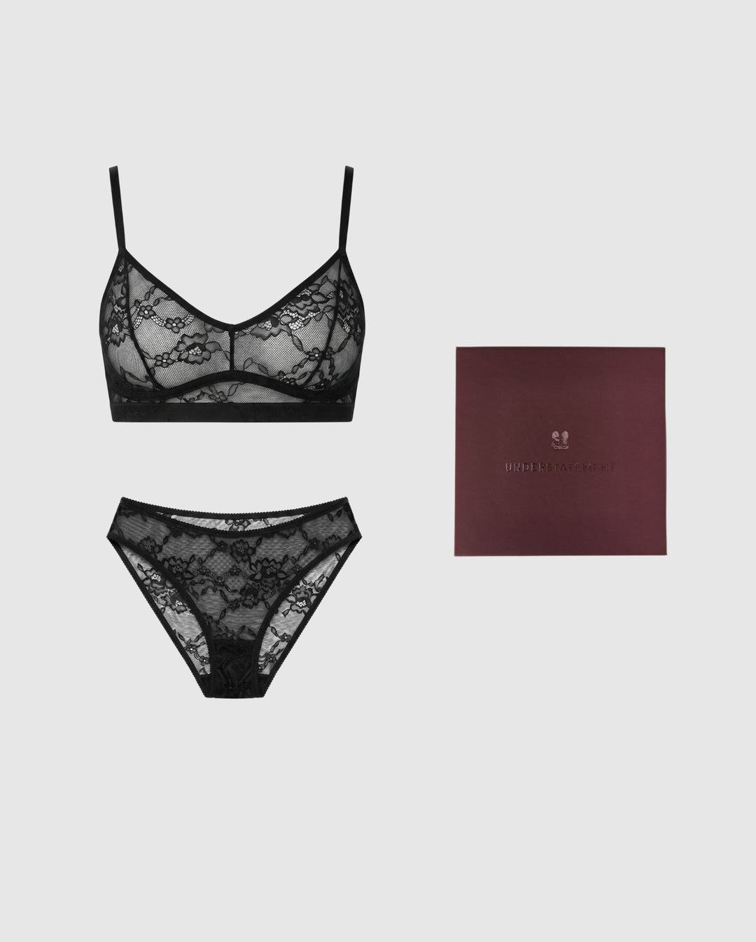 Black Lace Balconette Gift Set