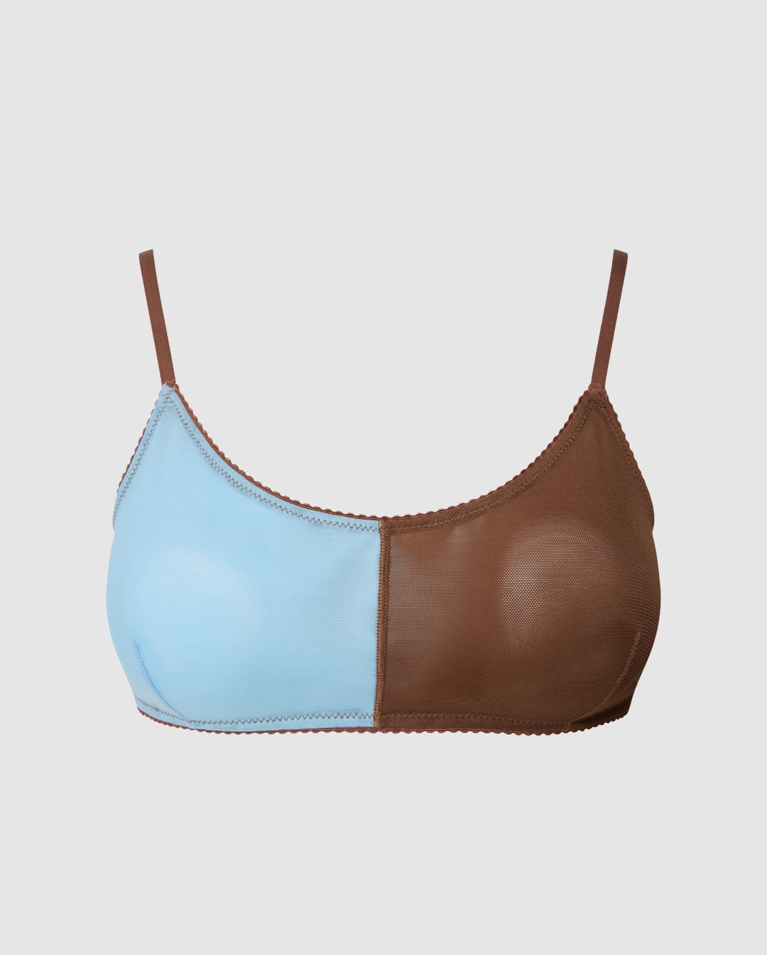 Mesh Scoop Bralette Sky/Mocha