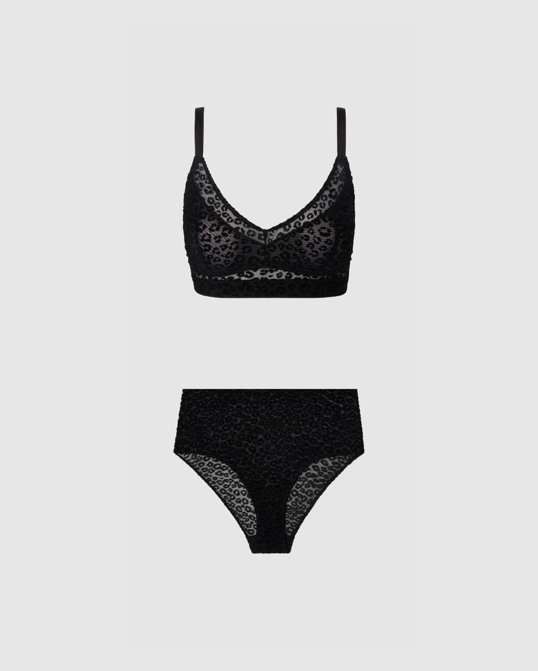 Black Leopard Support Duo Set